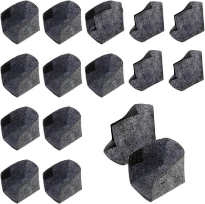 Vilten Vloerbeschermers - Bank Poten Bescherming - Voorkom Krassen - Set van 16 stuks - 6x6 cm - Zwart