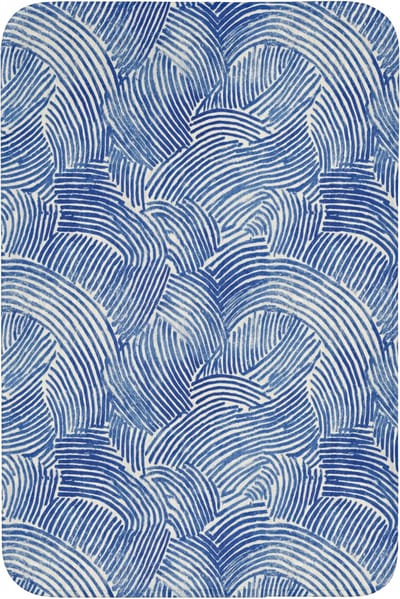 Badmat 60x90 cm - Antislip - Modern - Abstract - Blauw - Badmatten voor badkamer - Badkamermat - Douchemat - Badkamer mat