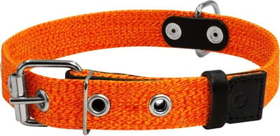 WAUDOG Canvas Halsband / Hondenhalsband - Katoen - Oker gemêleerd - S - Breedte: 20 mm - Nekomtrek: 31 - 41 cm (GELIEVE ALVORENS BESTELLEN OPMETEN)