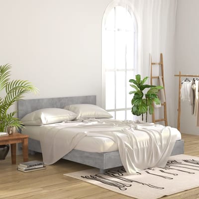 vidaXL - Hoofdbord - 160x1,5x80 - cm - bewerkt - hout - betongrijs
