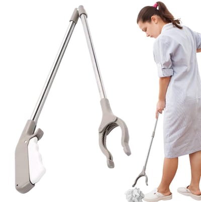 Opvouwbare afvalgrijper - Opvouwbare Lichtgewicht Grijper - met antisliphandgreep en draaibare kop - Grijparm - Grijpstok - 1 stuk(83cm)