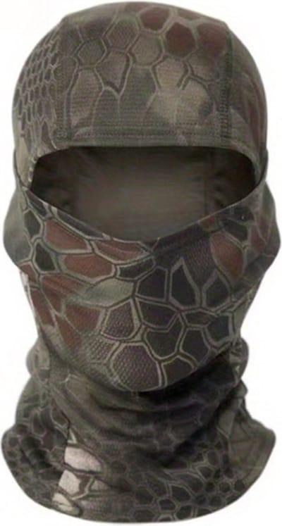 Bovista Winter Masker - Balaclava - Ski Mask - Ski Masker - Bivakmuts - Full Face Mask - Groen Slangenhuid