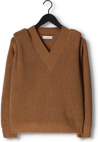 Amaya Amsterdam Jordan Knitwear Truien & vesten Dames - Sweater - Hoodie - Vest- Bruin - Maat M