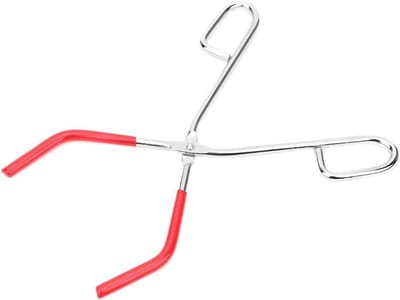 Stalen Bekerklem - Laboratoriumklem Rond - Wetenschappelijk Onderzoek - Antislipgreep - 250 Mm Hoog - Gepolijst