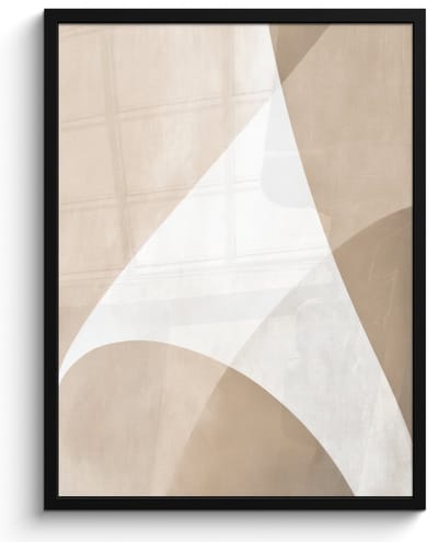 Poster in lijst - Fotolijst 60x80 cm - Posters - Vloeiende vlakken - Harmonieus - Golvend - Posterlijst zwart - Decoratie - Wanddecoratie woonkamer - Muurdecoratie slaapkamer