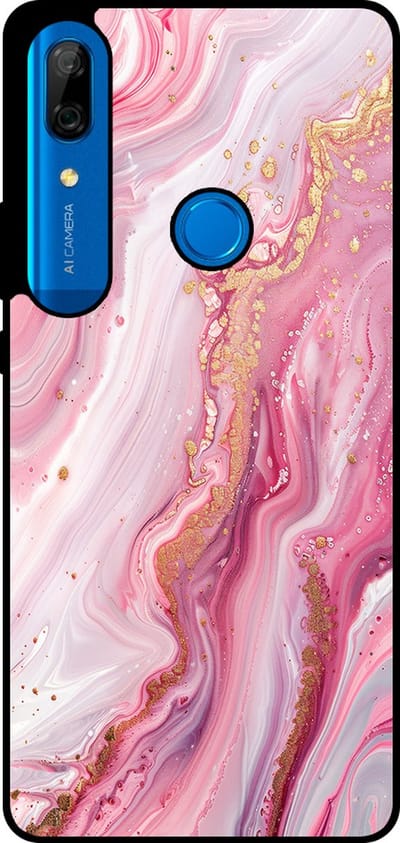 Smartphonica Telefoonhoesje Geschikt voor Huawei P Smart Z / Y9 Prime (2019) met marmer opdruk - TPU backcover case marble design - Roze geschikt voor Huawei P Smart Z;Huawei Y9 Prime (2019)