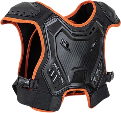 Kinder Borstbeschermer - Motorcross Vest Jeugd - Veilige Sport - Meegroeiend Ontwerp - 30 x 30 x 5 cm - Oranje