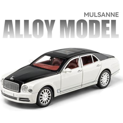 1:24 Mulsanne Lichtmetalen Limousine Auto Model Diecast Metaal Klassiek Luxe Voertuigen Auto Model Simulatie Geluid En Licht Verzameling Cadeau