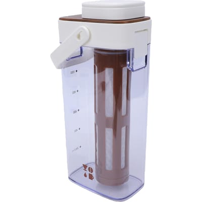 Cafetière Cold Brew 1000ml Anti-fuite Filtre 350 Mesh Pichet Cold Brew pour la Maison l'Extérieur Blanc