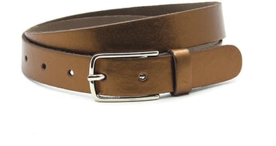 Dames riem brons - 3 cm breed - Leer - Smalle riem - Casual - Maat 100