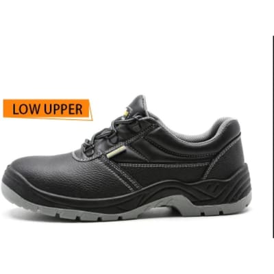 Heren Leren Veiligheidsschoenen, Anti-Impact en Anti-Punctie Werkschoenen, Waterdichte en Lichtgewicht Werkschoenen met Stalen Neus 39 black
