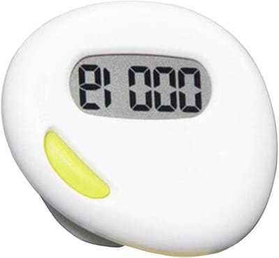 Stappenteller Hartvorm - Loopmeter - Stappen Tellen - Compact Ontwerp - 4 x 3.5 cm - Wit