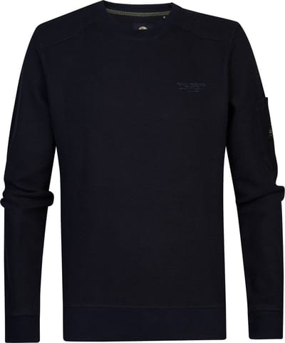 Petrol Industries - Heren Comfortabele Sweater UpperKalskag - Blauw - Maat S