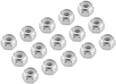 Dailygoody - Zeskantvergrendelingsmoeren - Zelfvergrendelend - Roestvrij staal - Voor auto en garage - 50 stuks - Ideaal voor mechanische uitrusting