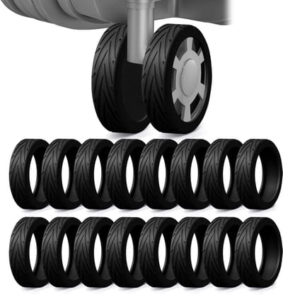 Namajunas - 16 Stuks Bagage Koffer Wielen Cover - Reiskoffer Wielhoes - Siliconen Wielafdekking - Beschermhoezen voor 2-2,4" spinnerwielen - oorkomen Geluiden en slijtvastheid - Handbagage accessoires voor koffers - Schokdemping - Wielbeschermers