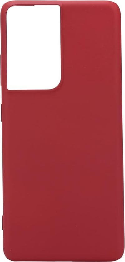 Shop4 - Geschikt voor Samsung Galaxy S21 Ultra Hoesje - Zachte Back Case Mat Rood