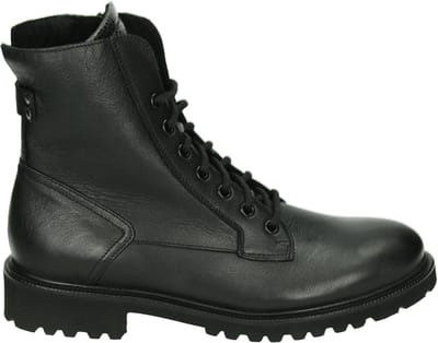 Durea 9769 E - VeterlaarzenHoge sneakersDames sneakersDames veterschoenenHalf-hoge schoenen - Kleur: Zwart - Maat: 40.5