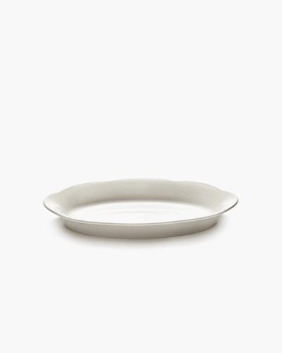 Serax Sergio Herman Silhouette Diep Bord M Wit 24.5x15x3.2cm (set 2 stuks)