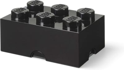 Lego - Opbergbox Brick 6 - Nylon - Zwart