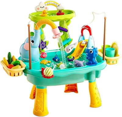 Watertafel Kinderen - Speelgoed tafel - Buiten spelen - Automatische waterpomp - 60x43x48 cm - Groen