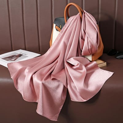 Effen Kleur Luxe Mode Dames Hijab Sjaal Lang Zijde Zacht Comfortabele Sjaals Sjaal Sjaal Nekdoek Buiten Bandana Dame 70X180CM brown