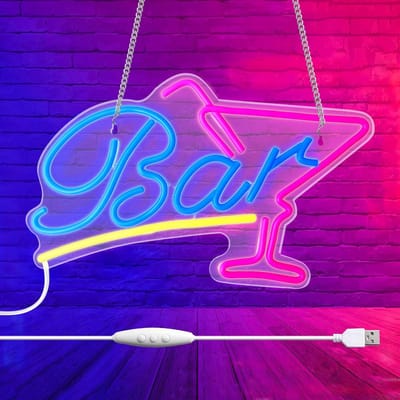 Dailygoods- Neonbord Dimbaar - LED Lichtreclame - USB Neonlicht - Bar Decoratie - Party/Restaurant - Vloeiende Lichteffecten