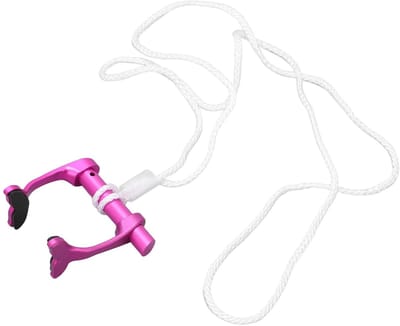 Dailygoody - Neusklem voor Zwemmen - Anti-verlies Riem - Paars - Neuspluggen voor Freediving - Geschikt voor Duikbeginners - Veilig en Comfortabel