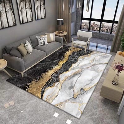 Noordse Marmeren Tapijten voor Woonkamer Mode Luxe Stijl 200x300 Vloerkleden voor Slaapkamer Zachte Antislip Bedzijde Flanellen Matten Wasbaar 60*90cm