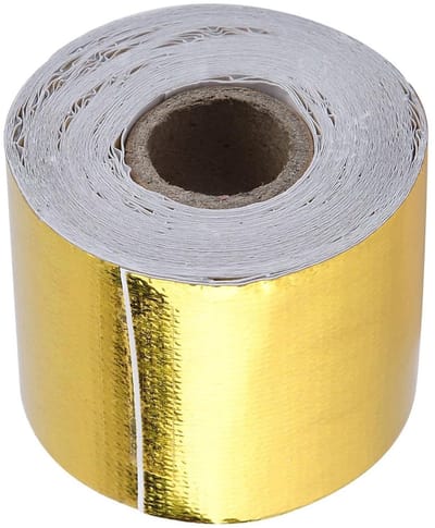Solidchoice- Aluminium Plakband - Gouden Autofolie - Zelfklevend - Reflecterend Hitteschild - Wikkelband voor Motorleidingen - 10 m x 5 cm - Hoogwaardige Kwaliteit - Folietape