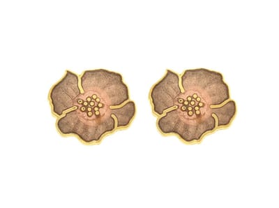 Behave - Dames oorbellen bloem steker - goudkleur - boho chic