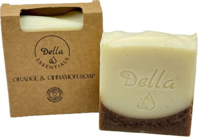 Della Essentials Sinaasappel & Kaneel Zeep - Kruidige Handgemaakte Zeep - Biologisch & Vegan - 100 gram