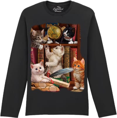 Kittens In The Library The Coloured House Longsleeve T-shirt XXL