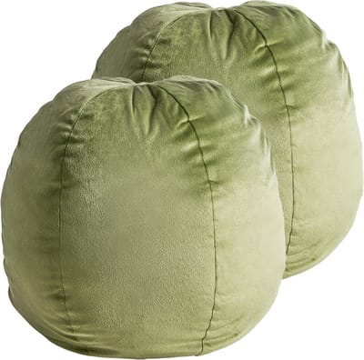SALVIA - Sierkussen set van 2 - Olijfgroen - 33 x 33 cm - Fluweel