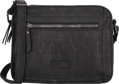Beagles Cabrera Schoudertas Dames - Crossbodytas met verstelbare schouderband - Tas van Imitatieleder met ritssluiting - Zwart