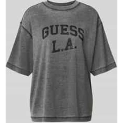 oversized t-shirt met siersteentjes en ronde hals