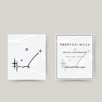 Tijdelijke tattoo virgo sterren | Neptattoo volwassenen | Tijdelijke tattoo voor volwassenen | Temporary tattoo | Plaktattoos voor volwassenen | Neptattoos | Probeer zorgeloos een tattoo | tattforaweek