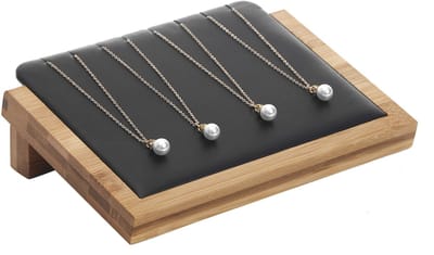 ONF3 - Sieraden Display - Bamboe Hanger Stand - Modern en Stijlvol - Voor Kettingen - Eenvoudige Toegang - Geschikt voor Sieraden - Kleur Bamboe
