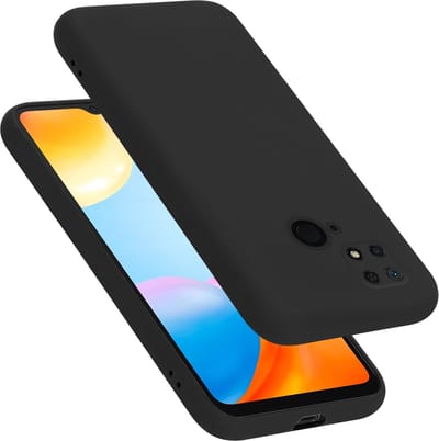 Cadorabo Hoesje geschikt voor Xiaomi RedMi 10C / POCO C40 in LIQUID ZWART - Beschermhoes gemaakt van flexibel TPU silicone Case Cover