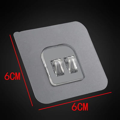 10 STKS Transparante Ophanghaken Wandmontage Opbergrek Sterke Zelfklevende Snap Voor Keuken Badkamer Organizer Houder 10pcs