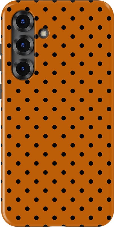 Polka Dots Hoesje Samsung Galaxy S25 Plus | Geschikt Voor Mag | Stippen Design Backcover Samsung Galaxy S25 Plus Pumpkin Dots