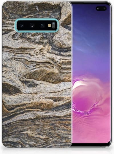 TPU Hoesje voor Samsung Galaxy S10 Plus TPU Siliconen Hoesje Steen