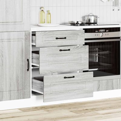 vidaXL - Onderkast - Kalmar - bewerkt - hout - grijs - sonoma - eiken