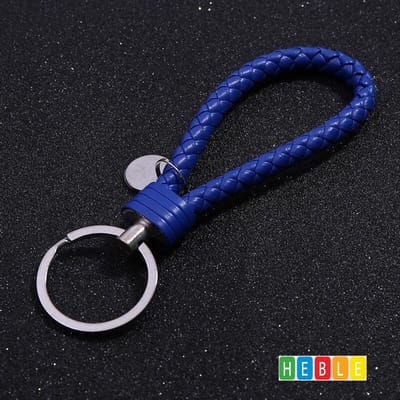 Leren Sleutelhanger in Donkerblauw - van Heble®