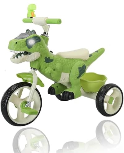 Driewieler voor Kinderen met Dinosaurus Design, Lichten en Muziek | Geschikt voor 2 tot 8 Jaar