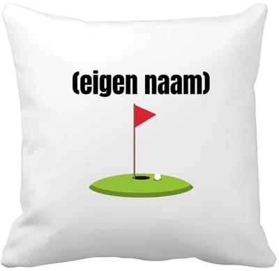 Akyol - golf hole vlag met eigen naam Kussen hoes - Golf - golfers - leuk cadeau voor iemand die houd van golfen - cadeau - kado - 40 bij 40 cm