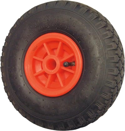 Luchtband met velg - Reservewiel Pompband - Transport Karren Gebruiken - Glijlager Noppenprofiel - 260 mm - Zwart