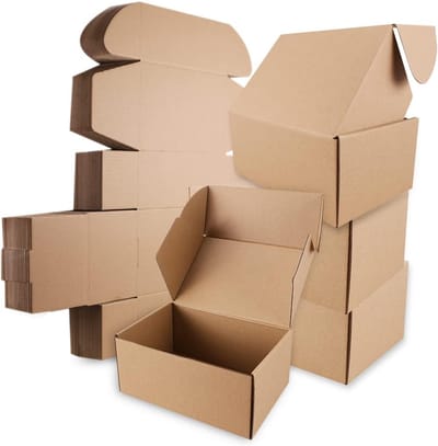Kleine Verzenddozen 12x9x4 Inch - 20 Stuks Anti-Impact Kartonnen Dozen met Zegel Etiketten