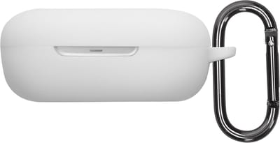 kwmobile cover voor oordopjes case - geschikt voor Shokz OpenFit 2+ T921 - Trendy beschermhoes draadloze oordopjes in wit