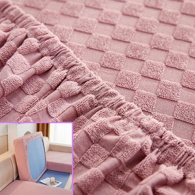 Gebreide bankkussenhoes voor woonkamer Jacquard bankhoes stretch wasbaar afneembare bankhoezen huisdieren kindermeubelhoes S gray