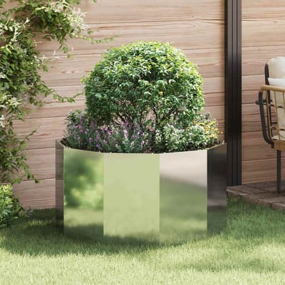 vidaXL Plantenbak Zilver 90 x 90 x 50 cm Gegalvaniseerd staal